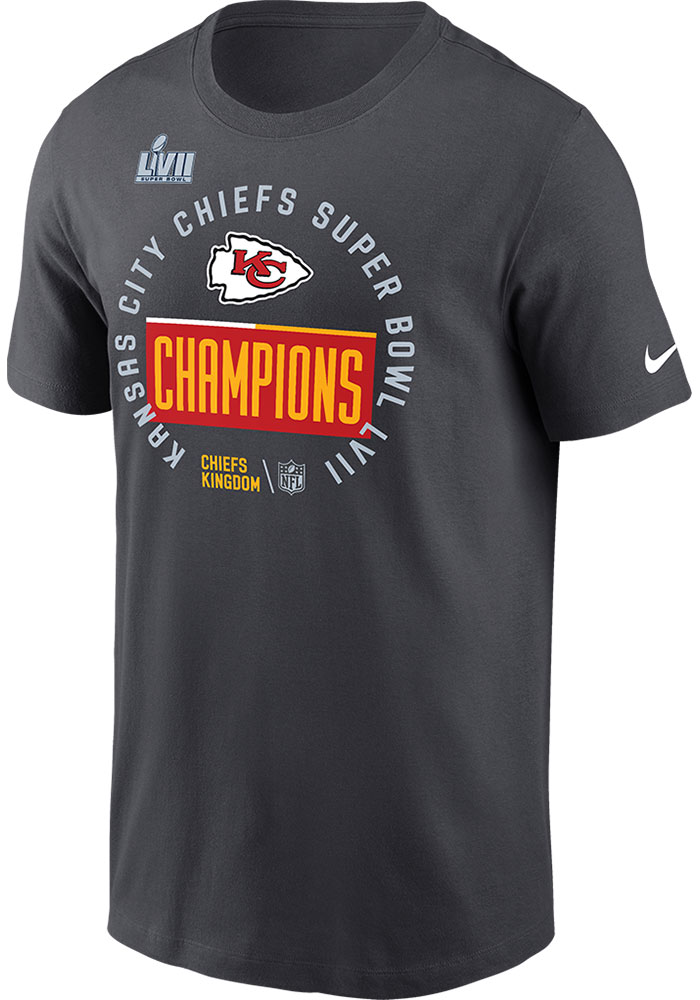 Still thinking about Nike Kansas City Chiefs Grey 2022 Super Bowl LVII  Trophy Champions Short Sleeve T Shirt? - Rally House